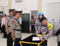 Kapolres Minsel Pimpin Sertijab dan Pelantikan Pejabat Utama Polres