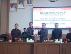Bupati FDW Apresiasi DPRD Minsel dalam Rapat Paripurna