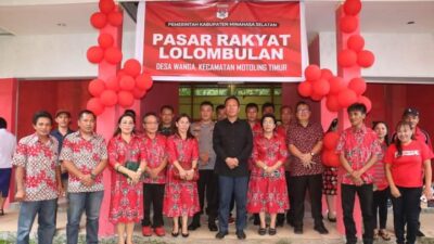 Salut,,, Pengaktifan Kembali Pasar Rakyat Lolombulan oleh Bupati Minsel, Franky Donny Wongkar