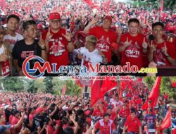 Gelora Dukungan Ribuan Massa untuk FDW-TK di Kawangkoan Bawah