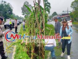 Sinergi Polsek dan Perangkat Desa, Tindakan Cepat Hadapi Longsor di Kiawa Dua Timur