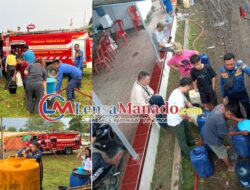 Salut.!!! Damkar Minsel Hadirkan Air Bersih di Perkemahan ASM GPdi